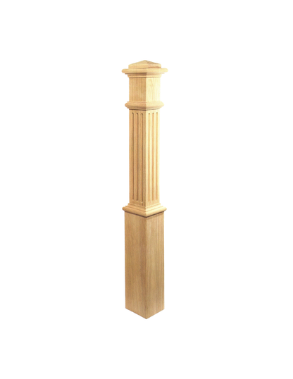 Red Oak Box Newel 6 1/4"x55" - BWNRO6291F61455