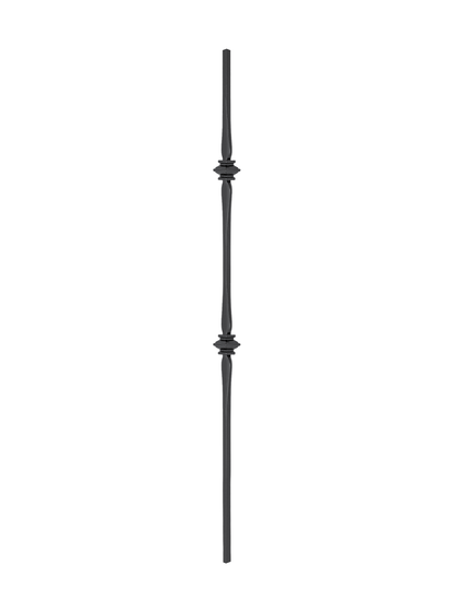 1/2" Drilled and Tapped Tubular Square Baluster - DTTSPTL132D36