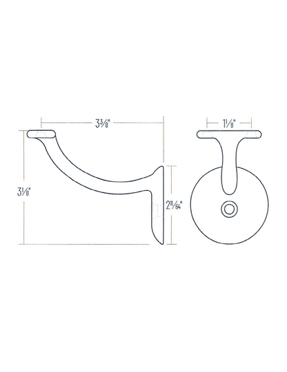 Handrail Bracket - HBSH2black