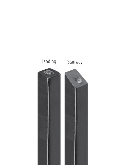 1/2" Drilled and Tapped Solid Square Baluster - DTSSPL131S36